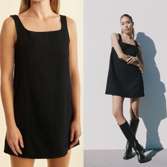 Ciao Lucia Dresses & Skirts - CIAO LUCIA Prima Textured Jacquard Mini Dress Black Sz XS